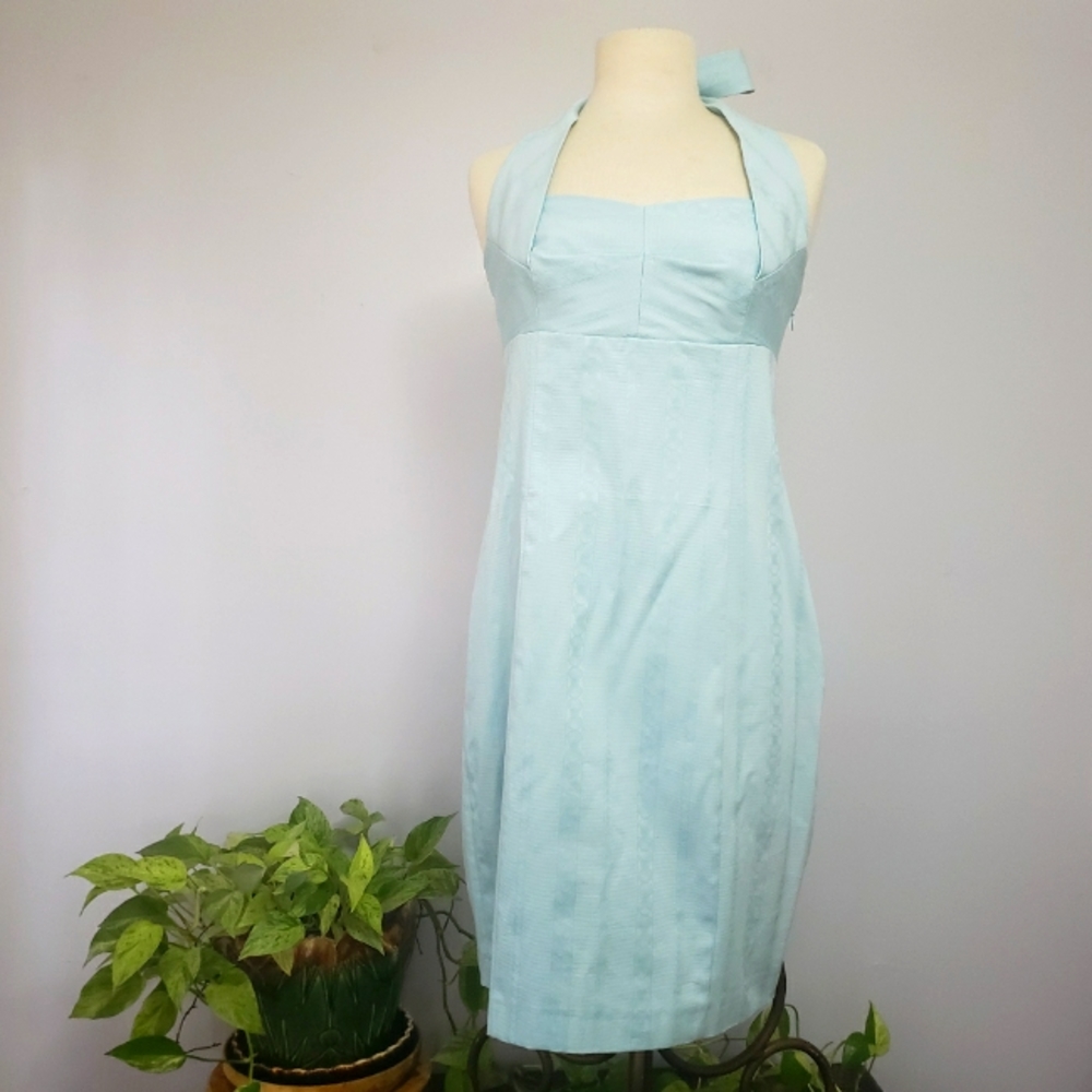Vineyard Vines Size 10 Convertible Dress Solid Clearwater Blue with Shells NEW